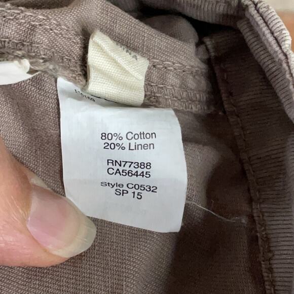 Madewell Cutoff Fatigue Tan Khaki Shorts Raw Rolled Hem Size 27 - Picture 9 of 10